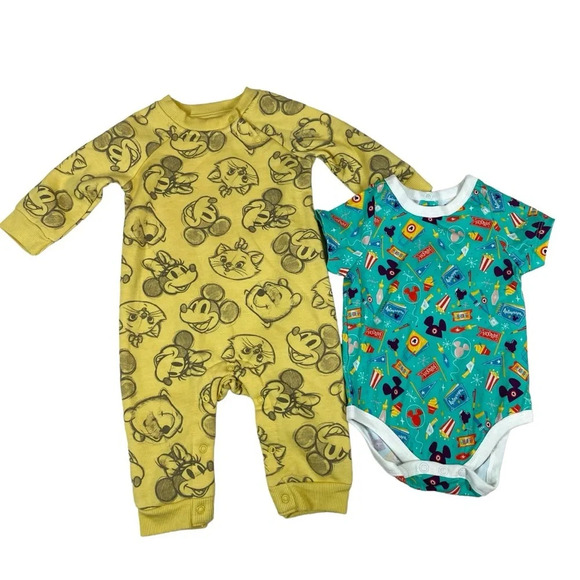 Disney Baby fleece suit and Disney parks romper 6-9 months - Picture 1 of 9